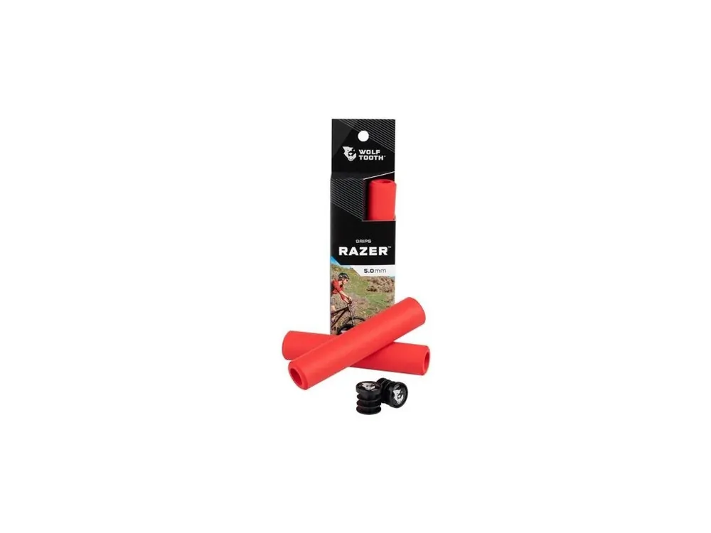Zlevněný WOLF TOOTH gripy RAZER 5mm červená