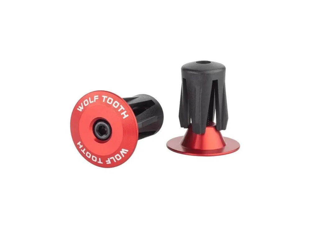 WOLF TOOTH koncovky BARPLUG aluminium/červená Originální