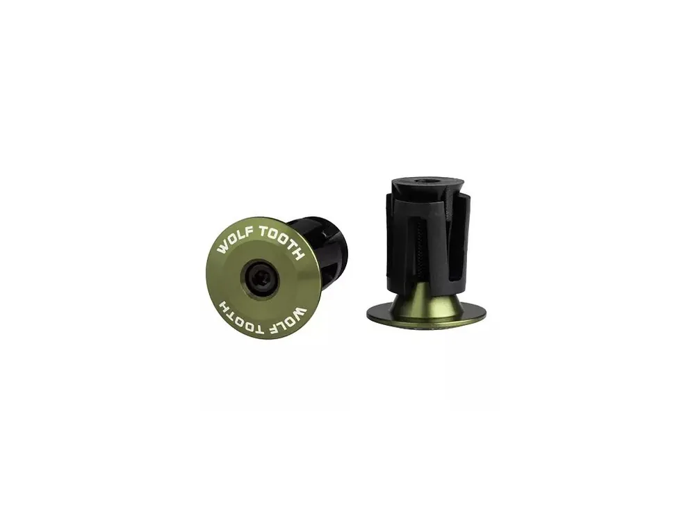 WOLF TOOTH koncovky BARPLUG aluminium/olive Poslední Šance