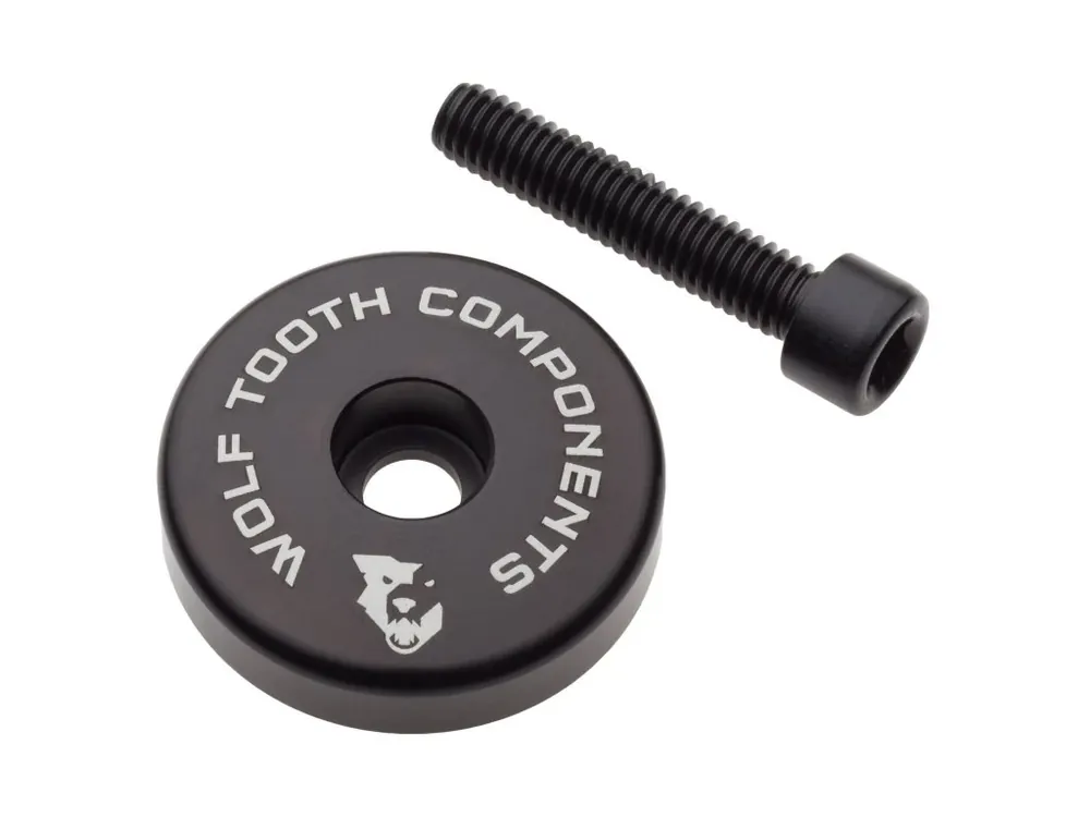 WOLF TOOTH krytka ULTRALIGHT STEM CAP černá + 5mm spacer Hit Sezóny