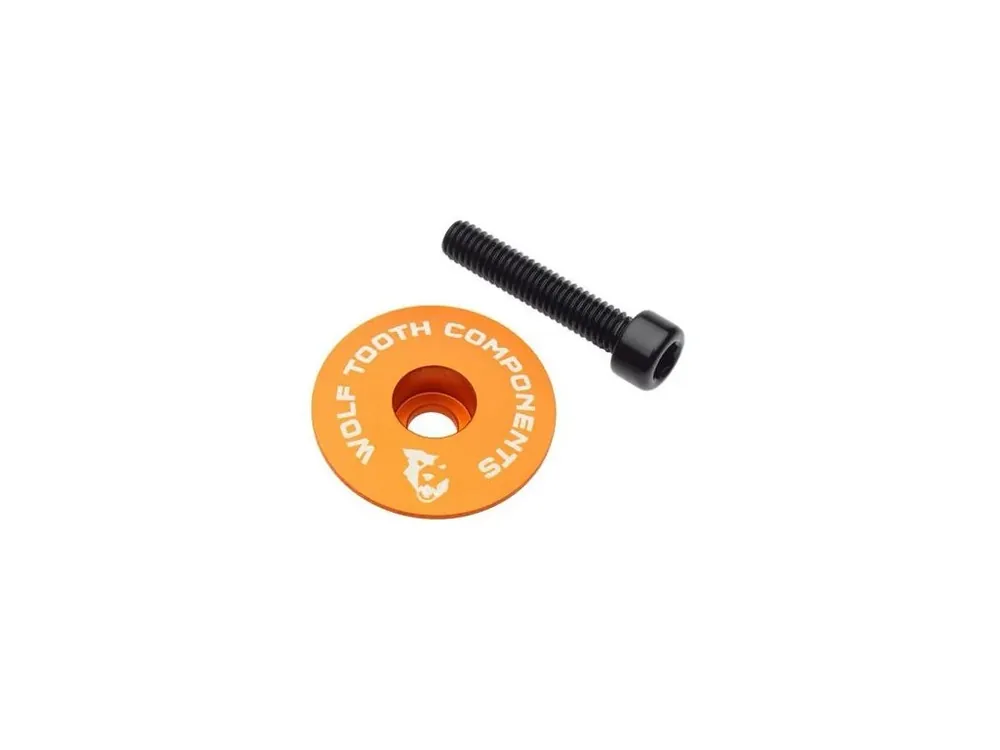 WOLF TOOTH krytka ULTRALIGHT STEM CAP Flat oranžová Cenový Hit