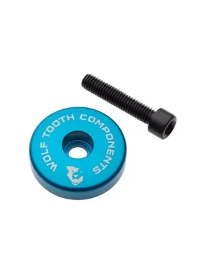 WOLF TOOTH krytka ULTRALIGHT STEM CAP modrá + 5mm spacer Akce