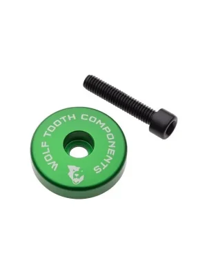 WOLF TOOTH krytka ULTRALIGHT STEM CAP zelená + 5mm spacer Značkový