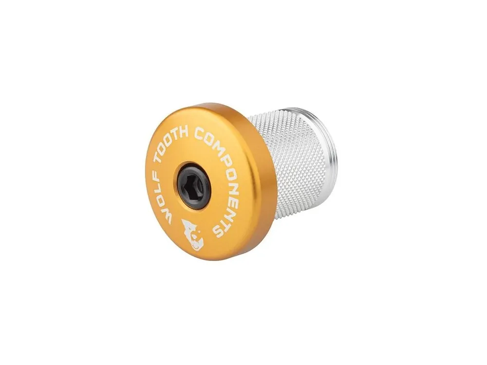 Časově Omezené WOLF TOOTH rozpěrný ježek s krytkou COMPRESSION PLUG zlatá