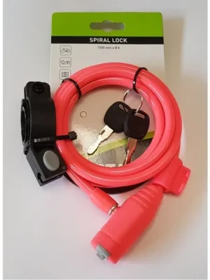 Cenový Hit zámek WAG lanko 1500x8mm spirála růžový