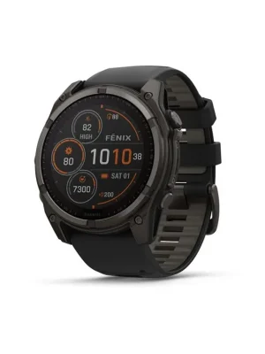 Garmin fenix 8 – 51 mm, Solar, Sapphire, Carbon grey DLC titanium s Black/Grey silikonovým řemínkem. + Nylonový řemínek k výběru ZDARMA + mapy TOPO Czech Kup Teď