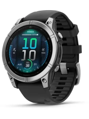 Garmin fenix E – 47 mm, AMOLED, Nerezová ocel a Černý silikonový řemínek Top Prodej