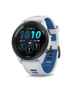 Garmin Forerunner 265, luneta Black, pouzdro White, řemínek silicone White/Blue Nízká Cena