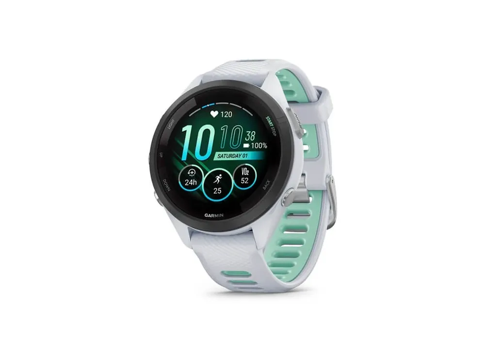 Garmin Forerunner 265S, luneta Black, pouzdro Whitestone, řemínek silicone White/Neo Top Prodej