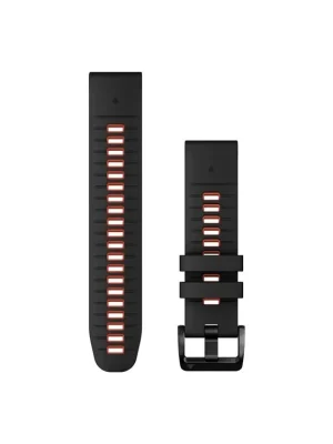 Garmin Hodinkové řemínky Quickfit 22 mm, Black / Flame Red Silicone Odeslání Ihned