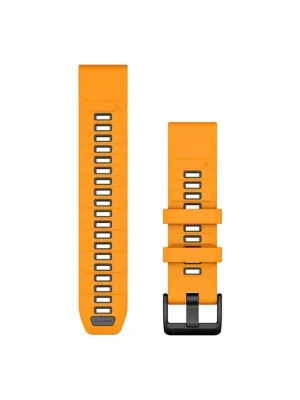 Garmin QuickFit 22 Watch Bands, Spark Orange/Graphite Silicone Ihned K Objednání