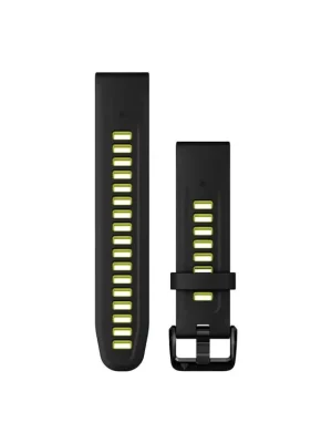 Zlevněný Garmin Řemínky Garmin QuickFit 20, Black/Electric Lime silikon