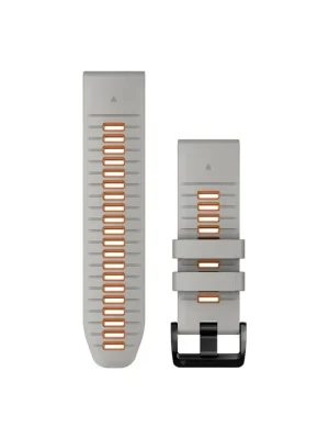 Autentický Garmin Řemínky QuickFit® 26, Fog Gray / Ember Orange Silicone