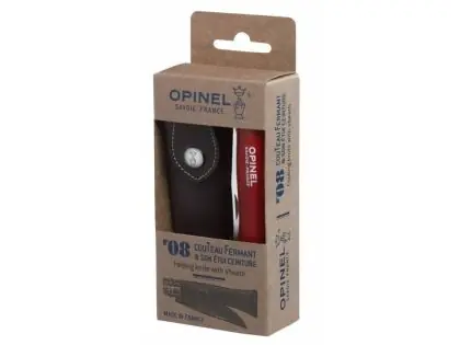 Cenový Hit Opinel VRI N°08 Inox Trekking červený + pouzdro