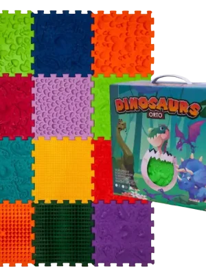 Ortek Masážní ortopedická podložka "Dinosauři Puzzle" 12 modulů Omezená Nabídka