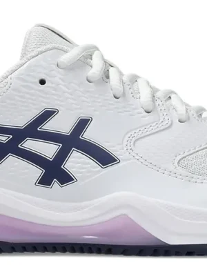 Asics boty GEL DEDICATE 8 CLAY WHITE/INDIGO FOG Omezená Nabídka