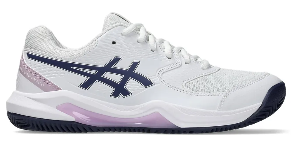 Asics boty GEL DEDICATE 8 CLAY WHITE/INDIGO FOG Omezená Nabídka