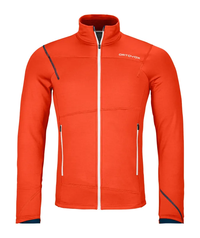 Ortovox mikina Fleece Light Jacket Men, hot orange Sezónní Sleva