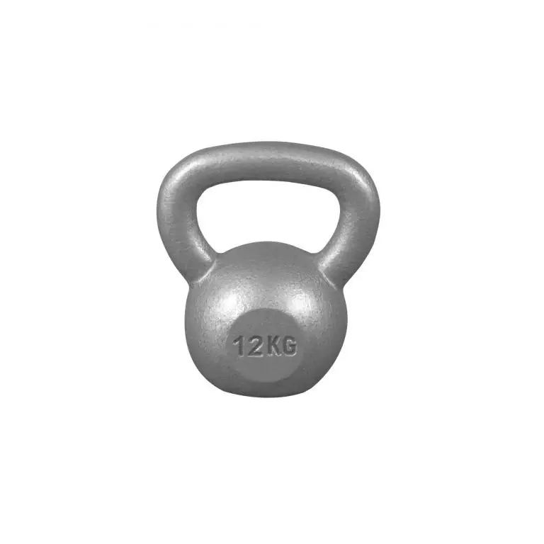 Gorilla Sports Kettlebell činka, litinová, šedá, 12 kg Rychlé Dodání