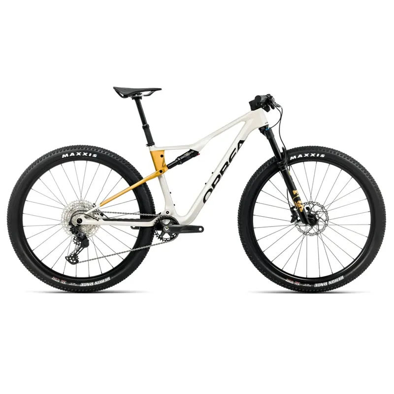 Cenově Výhodný Orbea celoodpružené kolo Oiz M30, Ivory White/Bumblebee Yellow 2026