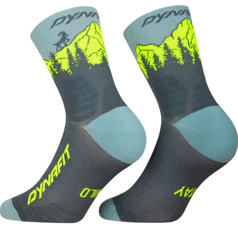 Dynafit ponožky TRAVERSE MID SK, cinder ultra yellow Omezená Nabídka