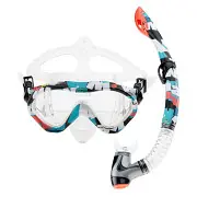Zlevněný Dětský potápěčský set AQUAWAVE Clappie JR Set - black aquawave print