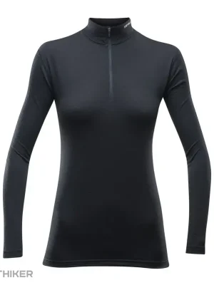Vysoce Kvalitní Devold Breeze Merino 150 Zip Neck dámské tričko, černá