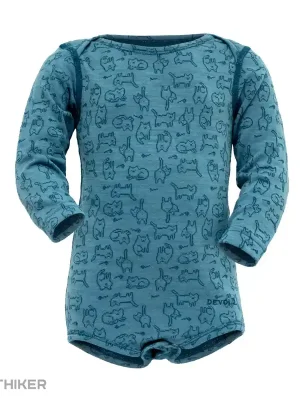 Originální Devold DUO ACTIVE MERINO dětské body, moon