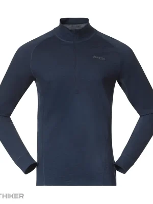 Levný Bergans of Norway Inner Pure Merino Half Zip tričko, navy blue