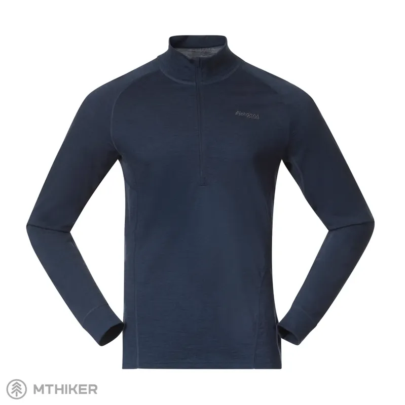 Levný Bergans of Norway Inner Pure Merino Half Zip tričko, navy blue