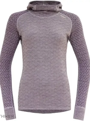 Devold Kvitegga Merino 230 Hoodie dámské tričko, orchid Nízká Cena