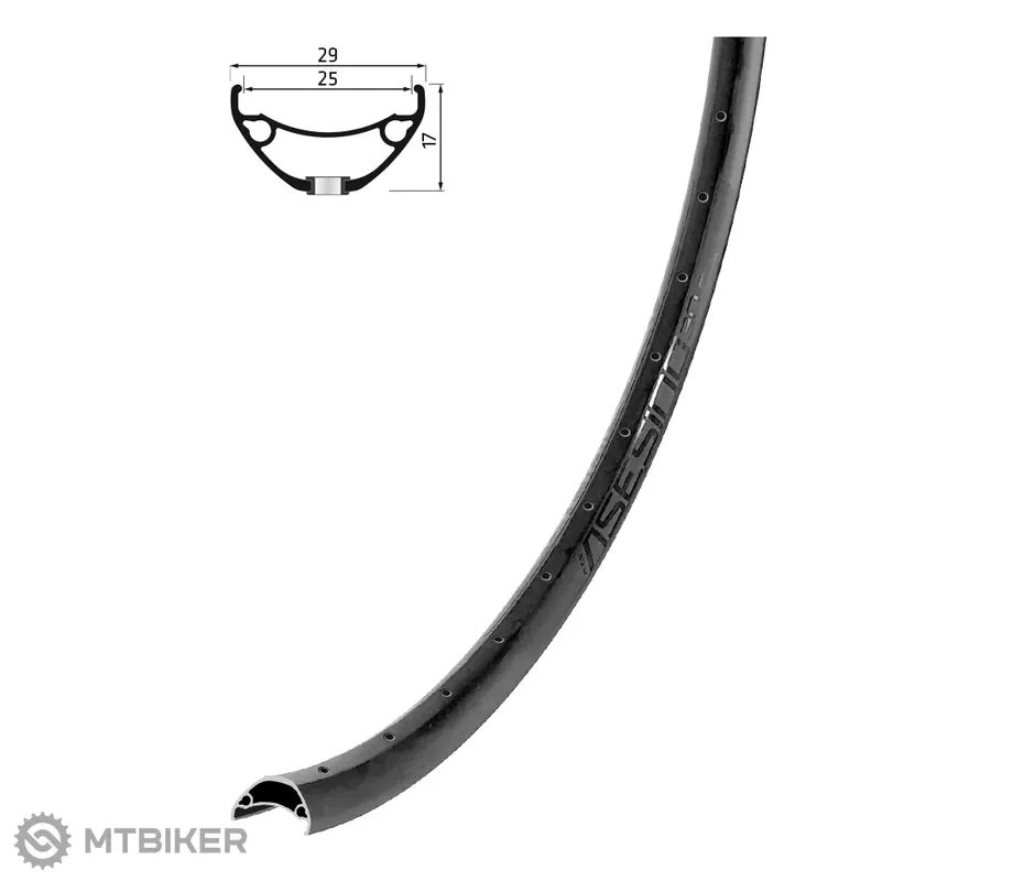 Kellys KLS ASESINO 25 DSC 27.5" MTB ráfek, 32 děr, černá Akce