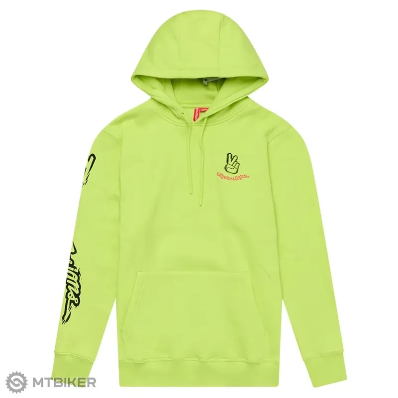 Aktuální Troy Lee Designs Peace Out mikina, glo yellow