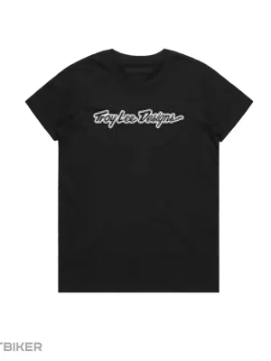 Troy Lee Designs Signature dámské triko, černá Finální Výprodej