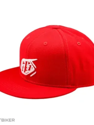 Troy Lee Designs Flat Badge kšiltovka, team red Oblíbený