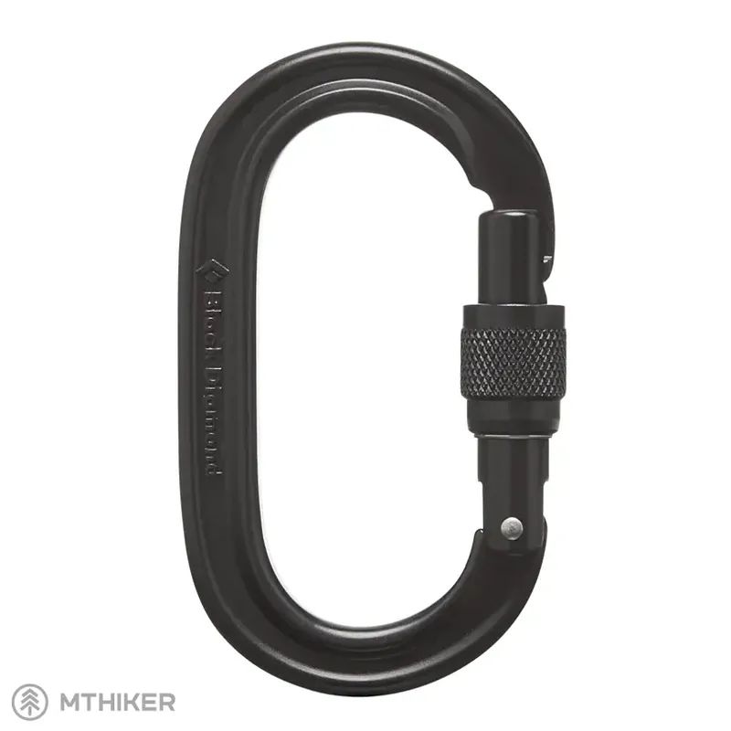 Black Diamond Oval Keylock SCRWGT karabina, černá Autentický