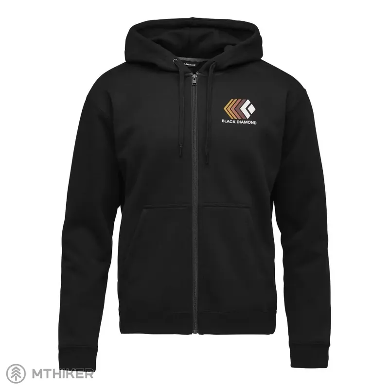 Black Diamond FADED FULL ZIP mikina, černá Omezená Nabídka