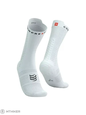 Akce COMPRESSPORT Pro Racing v4.0 Bike ponožky, bílá/černá