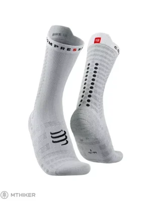Novinka COMPRESSPORT Pro Racing v4.0 Bike ponožky, bílá/černá