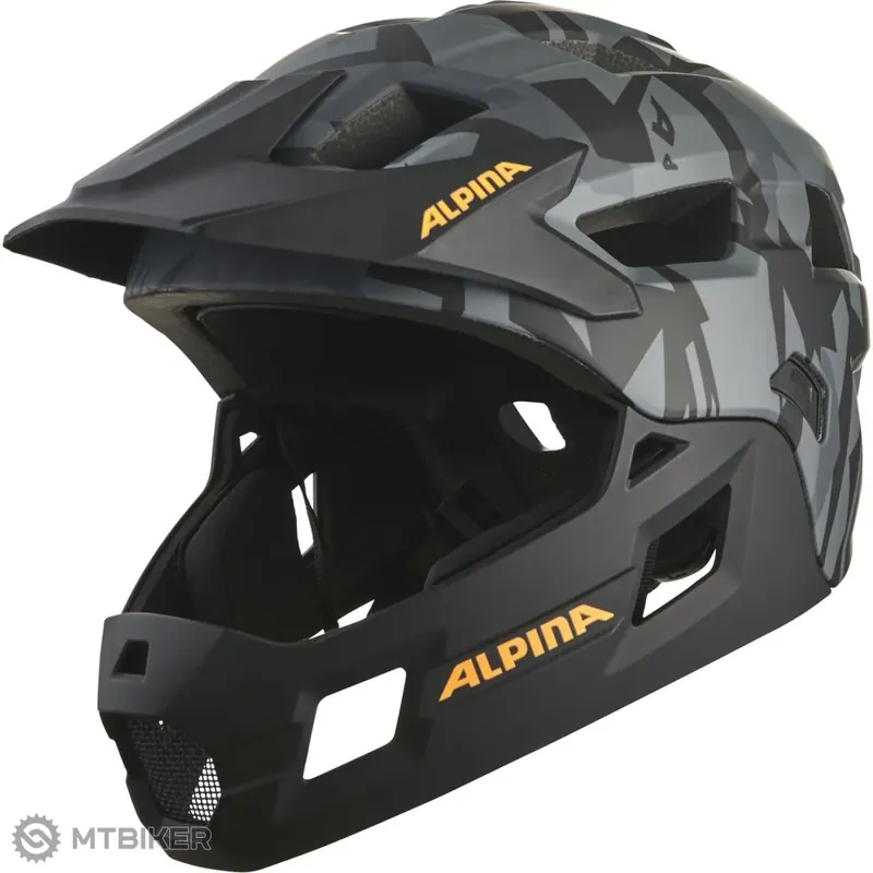 ALPINA RUPI dětská přilba, black/camo orange matt Akce