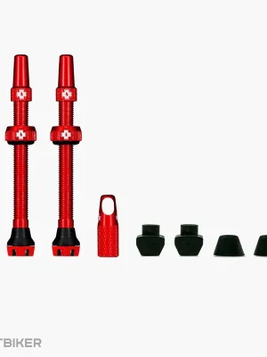 Vysoce Kvalitní Muc-Off Tubeless sada bezdušových ventilů, 60 mm, červená
