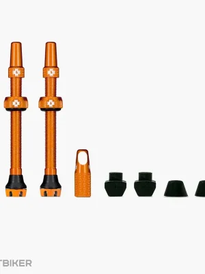 Muc-Off Tubeless sada bezdušových ventilků, 60 mm, oranžová Akční Nabídka