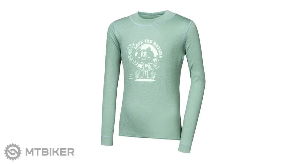 Sensor MERINO DF PLANET dětské tričko, basil green Horká Nabídka