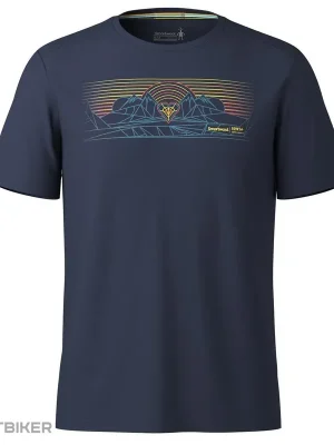 Smartwool Mountain Sunrise Active Short Sleeve Graphic tričko, deep navy Zlevněný