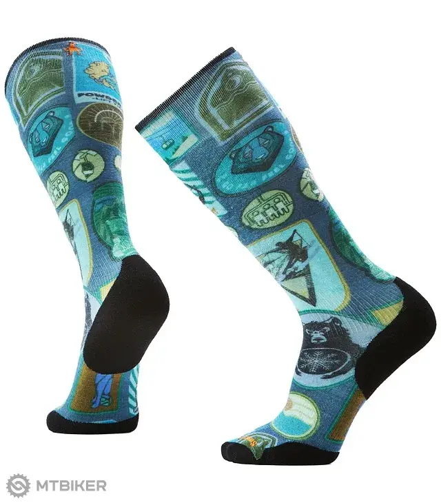 Smartwool Ski Targeted Cushion Explorer Print OTC Ski podkolenky, deep navy Aktuální