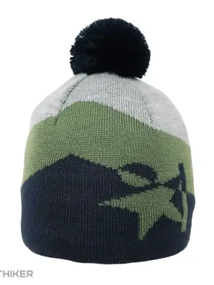 Sezónní Sleva Warmpeace Lucky čepice, navy/green/grey