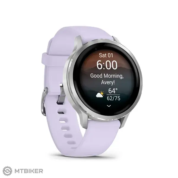 Nízká Cena Garmin VENU 4 (41 mm) hodinky, šedá/stříbrná + periwinkle