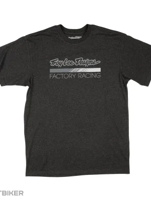 Pouze Dnes Troy Lee Designs Factory Racing triko, black heather/gray