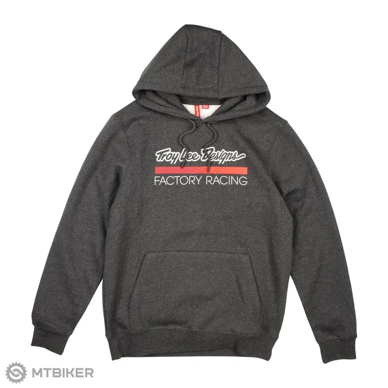Troy Lee Designs Factory Racing mikina, černá heather/red Akční Cena