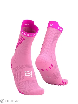 COMPRESSPORT Pro Racing Socks v4.0 Trail ponožky, begonia/neon pink Přímo Od Výrobce